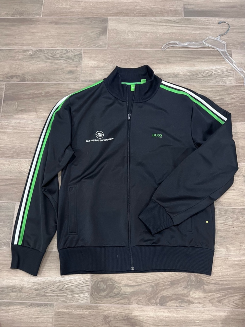 Hugo Boss x Tennis BNP Paribas Promo Track Jacket Stripes Men's SIze M Full Zip